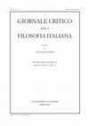 Research paper thumbnail of Luigia Achillea Stella e l'Orazione "A Roma" di Elio Aristide, "Giornale Critico della Filosofia Italiana", XCVIII (C) 2 (2019), pp. 411-423