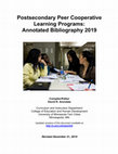 Research paper thumbnail of 2019 Postsecondary Peer Cooperative Learning Programs: Annotated Bibliography