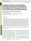 Research paper thumbnail of A Bayesian extension of phylogenetic generalized least squares (PGLS): Incorporating uncertainty in the comparative study of trait relationships and evolutionary rates