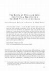 Research paper thumbnail of Steve Murdoch, Kathrin Zickermann and Adam Marks, ‘The Battle of Wittstock 1636: Conflicting Reports on a Swedish Victory in Germany’ in Northern Studies, 43 (2012), pp.71-109 