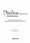 Research paper thumbnail of Italiano e lingue slave: problemi di grammatica contrastiva, Italica Wratislaviensia, Vol. 10.1