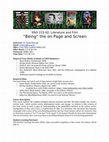 Research paper thumbnail of ENG 215 02 Fall 2019: Literature and Film, "Being on the Page and Screen"