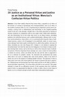 Research paper thumbnail of (2019c) Justice as a Personal Virtue and Justice as an Institutional Virtue: Mencius's Confucian Virtue Politics