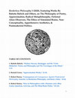 Research paper thumbnail of Borderless Philosophy 3 (2020), Featuring Works By Babette Babich and Others, on The Philosophy of Poetry, Approximation, Radical Metaphilosophy, Fictional Alien Observers, The Ethics of Simulated Brains, Non-Conceptuality, Apprehensive Aesthetics, & Postmodernist Politics (TABLE OF CONTENTS)