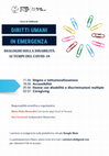 Research paper thumbnail of Ciclo di Seminari "DIRITTI UMANI IN EMERGENZA: DIALOGHI SULLA DISABILITÀ AI TEMPI DEL COVID-19" - Università di Ferrara dall'11 giugno 2020