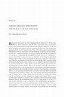 Research paper thumbnail of The Primacy of the Political