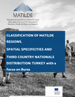 Research paper thumbnail of CLASSIFICATION OF MATILDE REGIONS. SPATIAL SPECIFICITIES AND THIRD COUNTRY NATIONALS DISTRIBUTION: TURKEY with a focus on Bursa