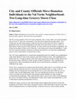 Research paper thumbnail of City and County Officials Move Homeless Individuals to the Val Verde Neighborhood