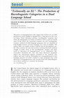 Research paper thumbnail of "Technically an EL": The Production of Raciolinguistic Categories in a Dual Language School