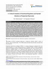 Research paper thumbnail of A Critical Evaluation of Emotional Regulation and Suicidal Ideation on Postpartum Depression