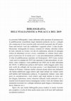 Research paper thumbnail of Bibliografia dell’italianistica polacca del 2019