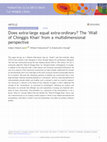 Research paper thumbnail of Does extra-large equal extra-ordinary? The 'Wall of Chinggis Khan' from a multidimensional perspective