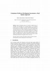 Research paper thumbnail of Evaluation of Software Development Investments: a Real Options Approach