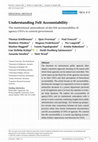 Research paper thumbnail of Understanding Felt Accountability The institutional antecedents of the felt accountability of agency-CEO's to central government