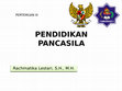 Research paper thumbnail of PENDIDIKAN PANCASILA