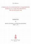 Research paper thumbnail of L'IMMACOLATA CONCEZIONE E L'INQUISIZIONE ROMANA: IL 'CASO' DEL RESCRITTO DEL 20 GENNAIO 1644