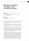 Research paper thumbnail of IN MEMORIAM. Mariette, los apellidos, los amigos y otras cuestiones esenciales