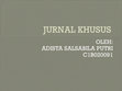 Research paper thumbnail of JURNAL KHUSUS ADISTA SALSABILA