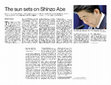 Research paper thumbnail of The Sun Sets on Shinzo Abe