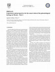 Research paper thumbnail of PREFACE Experiences and perspectives for the conservation of the paleontological heritage in Mexico -Part 2