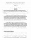 Research paper thumbnail of PERSPECTIVES ON DEPRESSION IN WOMEN