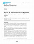 Research paper thumbnail of Scènes de la traduction France-Argentine (review)