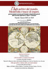 Research paper thumbnail of Giornata di studi Dagli archivi del mondo. Modernità e tracce di imperi, online 5 marzo 2021.