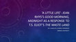 Research paper thumbnail of “‘A Little Life’: Jean Rhys’s Good Morning, Midnight as a Response to T.S. Eliot’s The Waste Land.” 52nd NEMLA Convention, University of Buffalo, University of Pennsylvania, Philadelfia, EEUU, 11-14 marzo, 2021.