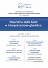 Research paper thumbnail of 2021–Disordine delle fonti e interpretazione giuridica