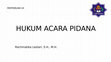 Research paper thumbnail of HUKUM ACARA PIDANA