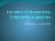 Research paper thumbnail of Les noms d'oiseaux dans l'onomastique gauloise