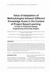 Research paper thumbnail of Value of Adaptation of Methodologies between Different Knowledge Areas in the Context of Project Based Learning: A Case in Industrial Design Engineering University Degree