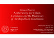 Research paper thumbnail of Neither Hero, nor Villain. Coriolanus and the Weaknesses of the Republican Constitution, “Renaissance Society of America Annual Convention”, Online Conference, Panel Staging Heroism Three Seventeenth-Century Mediterranean Republics, 22 April 2021.