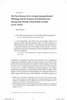 Research paper thumbnail of The Pure Reason of Lex Scripta: Jurisprudential Philology and the Domain of Instituted Laws during Early British Colonial Rule in India (1770s–1820s)