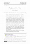 Research paper thumbnail of The Epistemic Value of Music