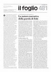 Research paper thumbnail of La natura narrativa della parola di fede. La via di Aldo Bodrato (1)