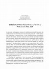 Research paper thumbnail of Bibliografia dell’italianistica polacca del 2020