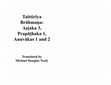 Research paper thumbnail of Taittirīya Brāhmaṇa: Aṣṭaka 3, Prapāṭhaka 1, Anuvākas 1 and 2