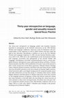 Research paper thumbnail of Theme Series: Thirty-year retrospective on language, gender and sexuality research. Special focus: Practice