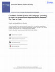 Research paper thumbnail of Candidate Gender Quotas and Campaign Spending in Open-List Proportional Representation Systems: The Case of Chile