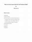 Research paper thumbnail of Partition of India