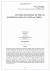 Research paper thumbnail of CULTURE FINANCING IN THE EUROPEAN UNION IN COVID-19 TIMES