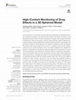 Research paper thumbnail of High-Content Monitoring of Drug Effects in a 3D Spheroid Model