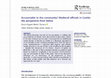 Research paper thumbnail of “Accountable to the Community? Medieval officials in Castile: the perspective from below”, Journal of Medieval History, 46-5 (2020): 552-571. Download at https://www.tandfonline.com/doi/full/10.1080/03044181.2020.1829686