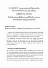 Research paper thumbnail of ILLYRIUS International Scientific Review ISSN (2225-2894) 
ETHICAL CODE Publication Ethics and Malpractice Statement Requirements