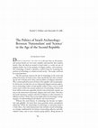 Research paper thumbnail of The Politics of Israeli Archaeology: Between 'Nationalism' and 'Science' in the Age of the Second Republic