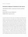 Research paper thumbnail of Introduction: Indigenous Urbanisation in Latin America