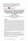 Research paper thumbnail of INVESTIGATIONS ON EXHAUST EMISSIONS FROM COPPER COATED SPARK IGNITION ENGINE WITH GASOLINE BLENDED ALCOHOLS