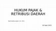 Research paper thumbnail of HUKUM PAJAK & RETRIBUSI DAERAH