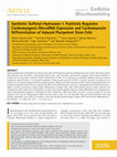 Research paper thumbnail of Synthetic sulfonyl-hydrazone-1 positively regulates cardiomyogenic microRNA expression and cardiomyocyte differentiation of induced pluripotent stem cells